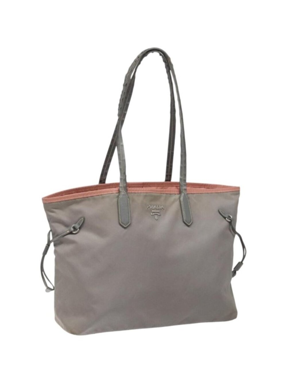 PRADA Tote Bag Nylon Gray